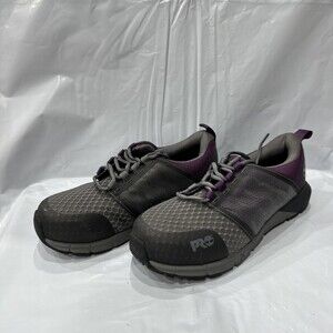 Timberland Pro Radius Women's 8.5 Gray Purple Comp Safety Toe Work Shoes EBS1219
